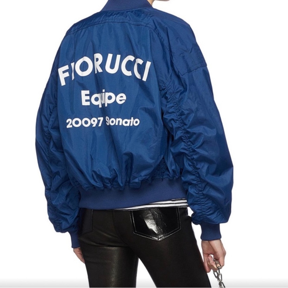 Fiorucci Blue Logo Bomber Jacket